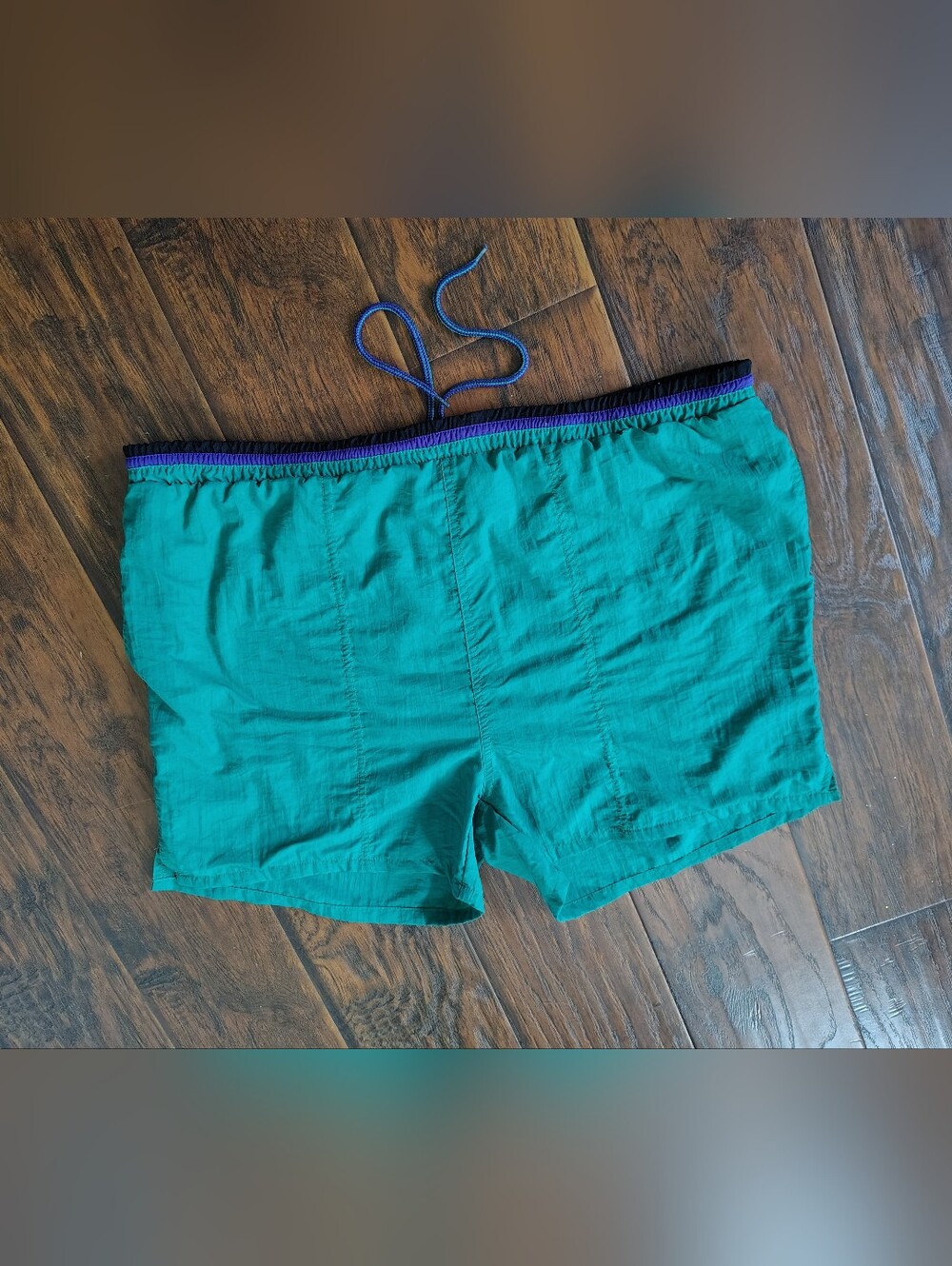 Vintage 90s Winners solid green pull on swimming trunks size XL